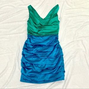 NWT Express color block rouged dress